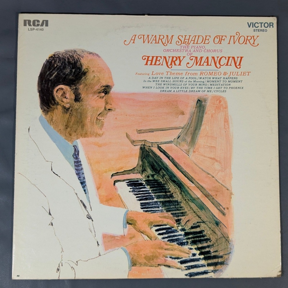 Henry Mancini A Warm Shade of Ivory Vinyl LP 1969 RCA LSP-4140 Stereo EX/VG